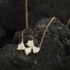 A light luxury golden collarbone chain supply, featuring a female mother-of-pearl necklace decorated with diamonds and a bow pendant Application Scenario